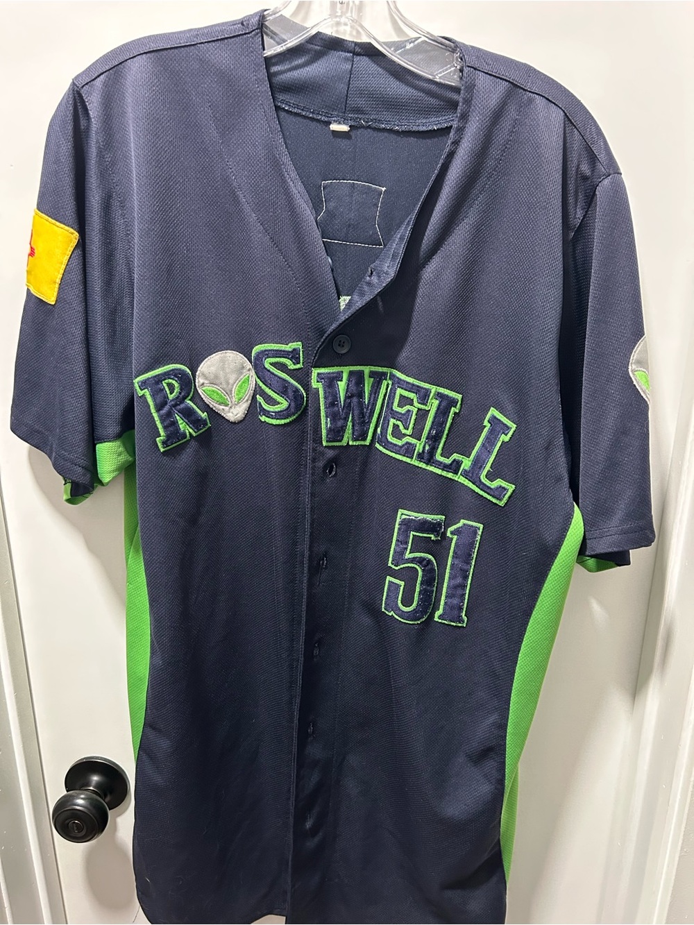 Swell Navy & Green Roswell Baseball Jersey